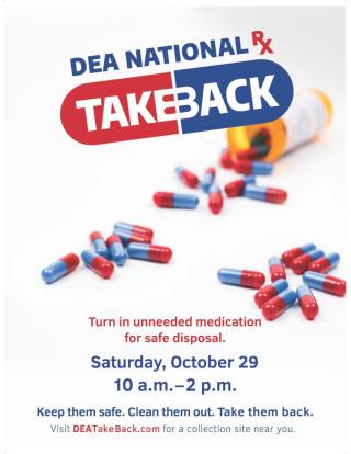 Drug Take Back - OCT 29th 10a-2p @ the Enfield Transfer Station
