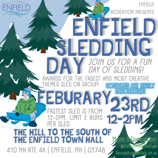 Enfield Sledding Day digital promo