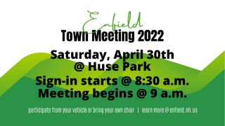 Town Meeting April 30 @ Huse Park - 9 AM