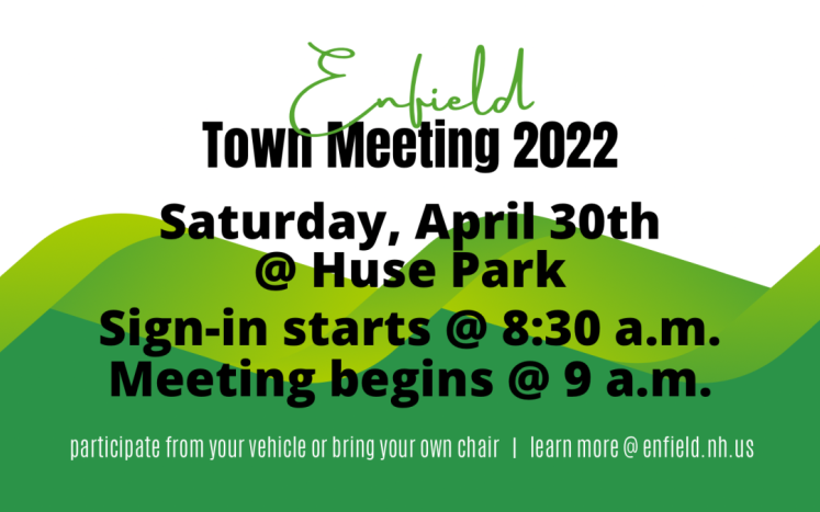 Town Meeting April 30 @ Huse Park - 9 AM